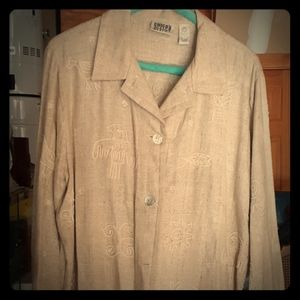 Chico's Design long sleeved silk jacket